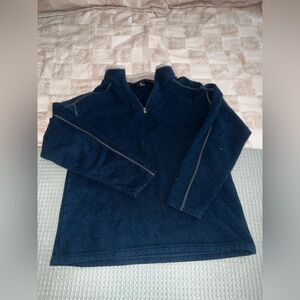 Kuhl Alfpaca Fleece Sweater XXL Blue 1/4 Zip Pullover Outdoor